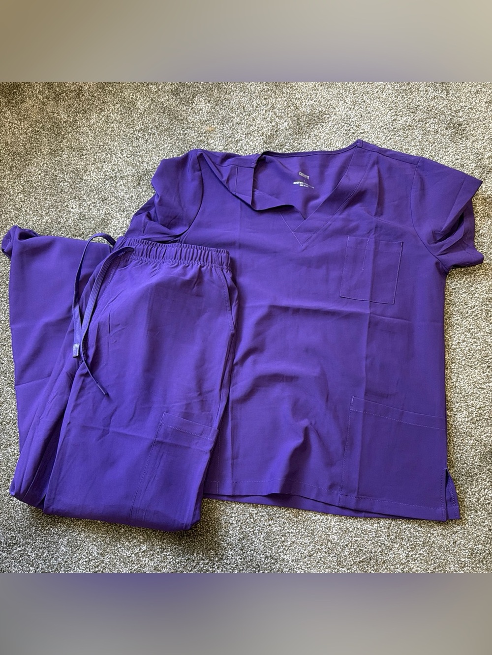Purple Women's Scrub Top & Pants Set - Unbranded